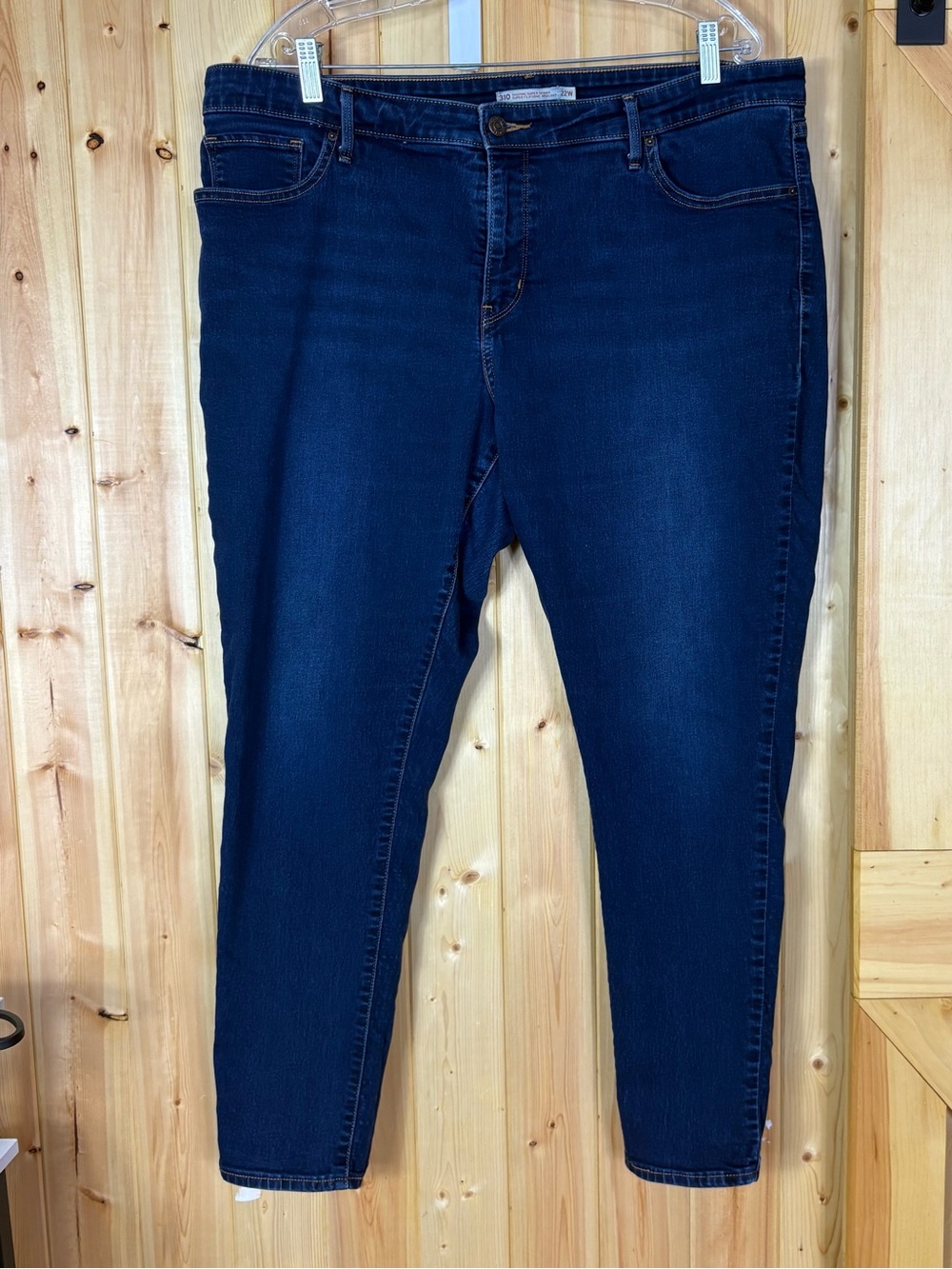 Levi’s 310 Shaping Super Skinny Jeans Womens 22W Dark Wash Plus Size Denim